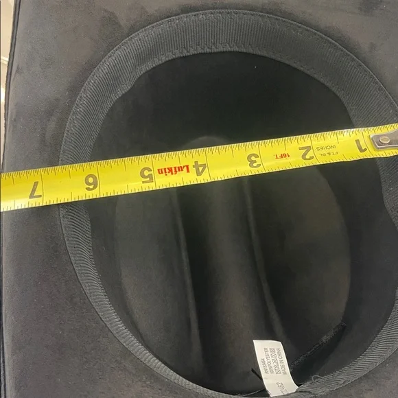 Western hat buckle embellished rhinestone suede cowgirl cowboy black NWT - Picture 9 of 10